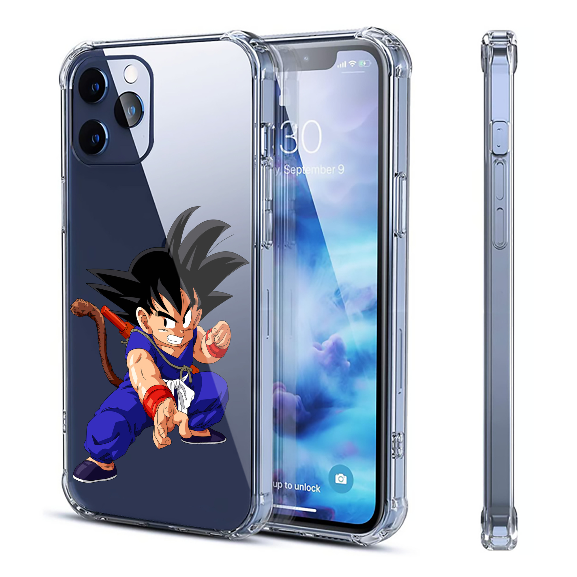 （画像用） ドラゴンボール 孫悟空（そん ごくう）Son Goku カカロット DRAGON BALL Kakarotto 【iPhone 12シリーズ対応】透明スマホケース（クリアソフトケース）